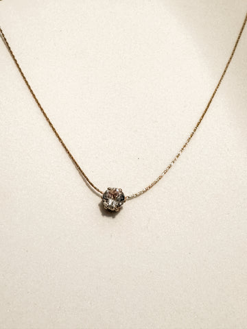 Zaylee Tiny Zirconia Rose Gold Necklace