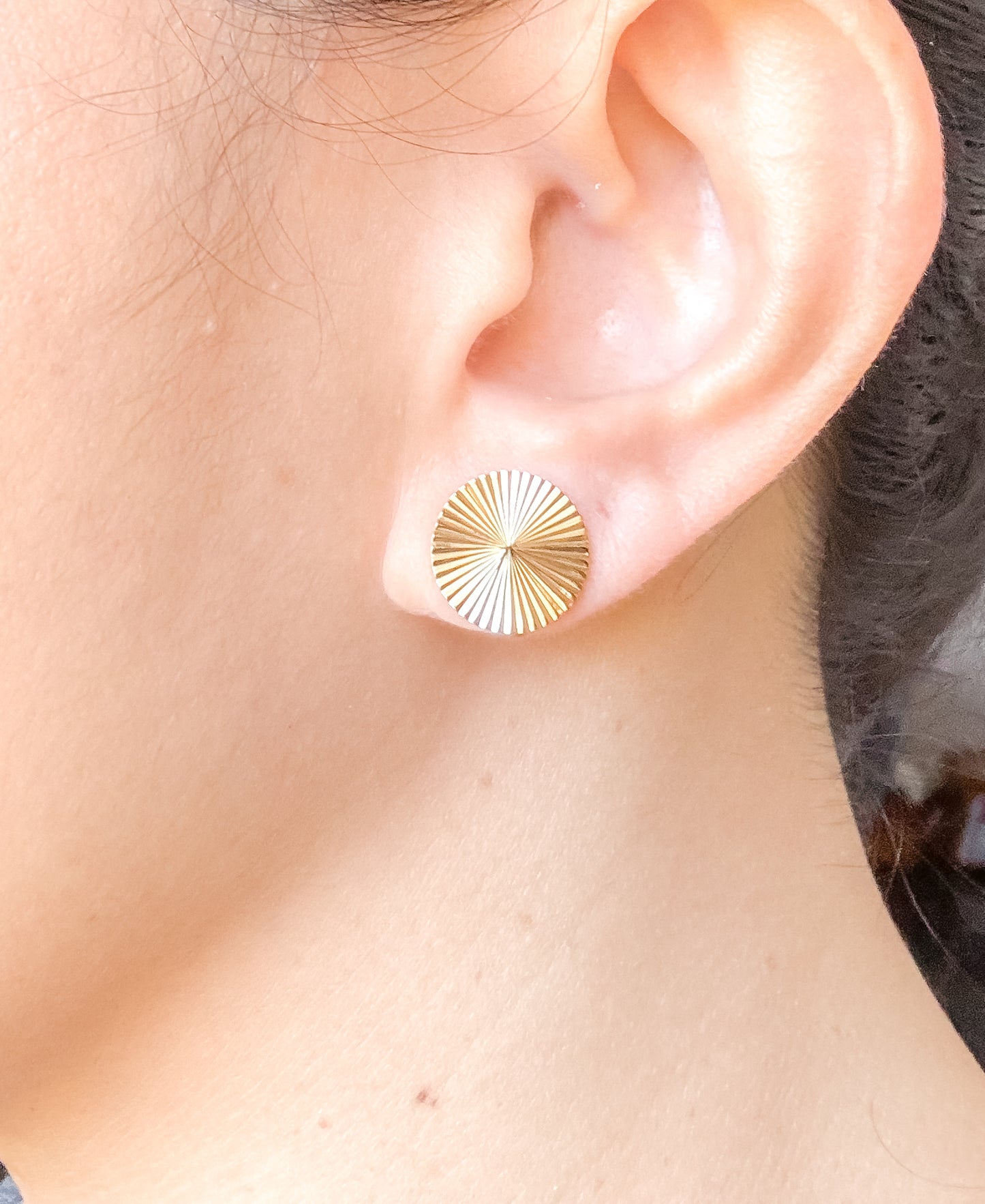 Soleil Sun Gold Stud Earrings