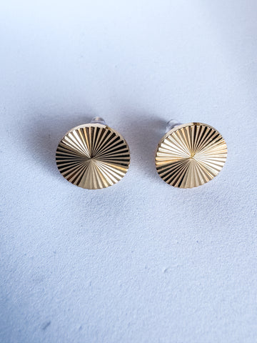 Soleil Sun Gold Stud Earrings