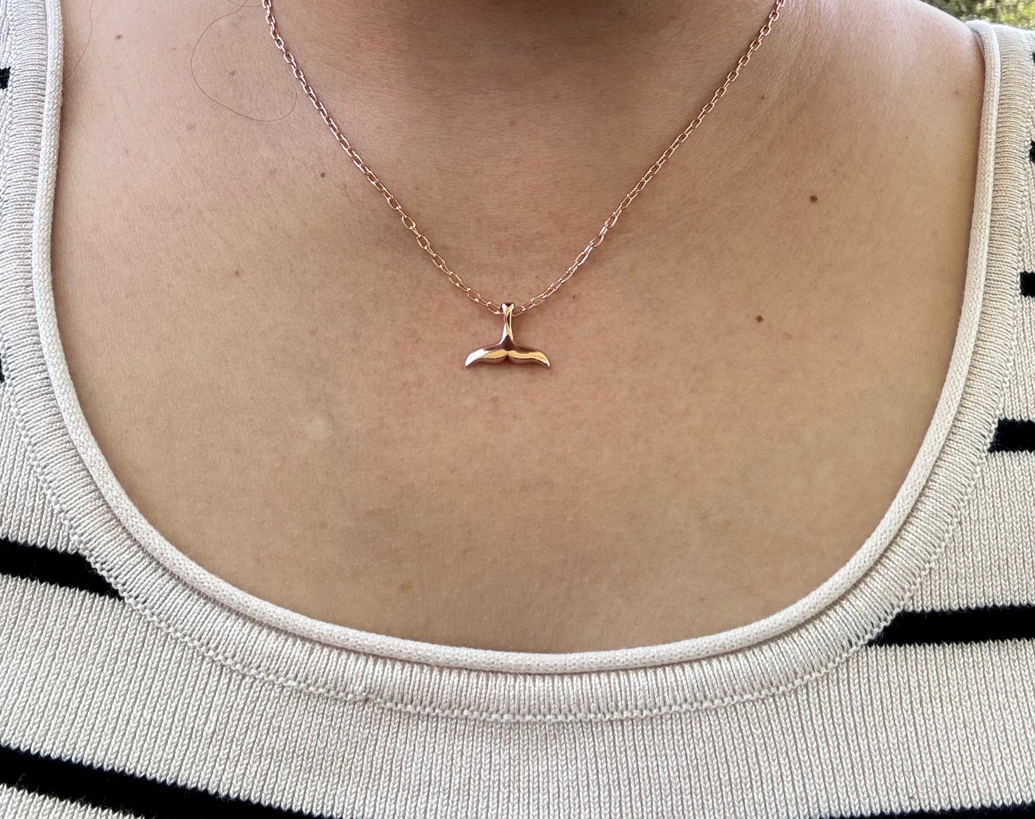Marina Whale Rose Gold Necklace