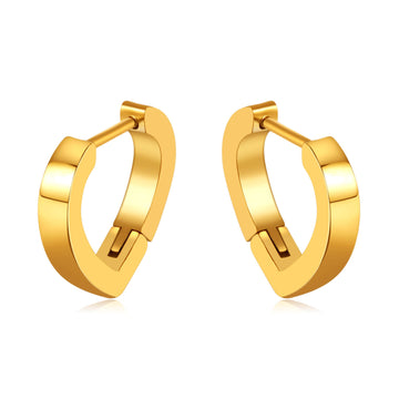 Heart Shaped Hoop Earrings
