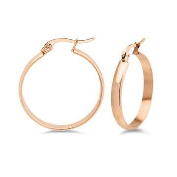 Ember Classic Rose Gold Hoop Earrings