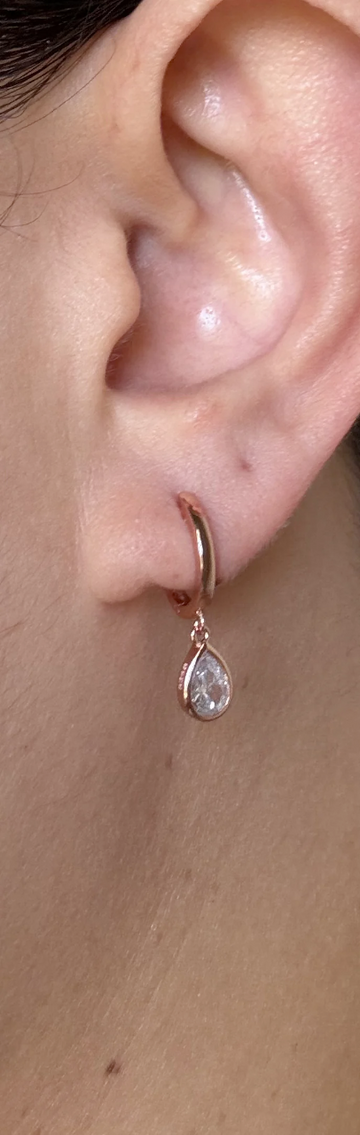 Lyra Rose Gold Huggies