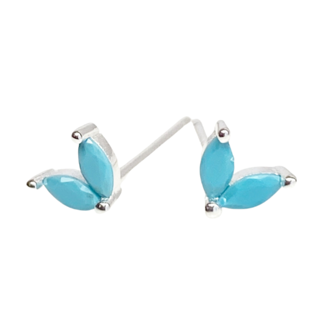 Turquoise stud online earrings sterling silver