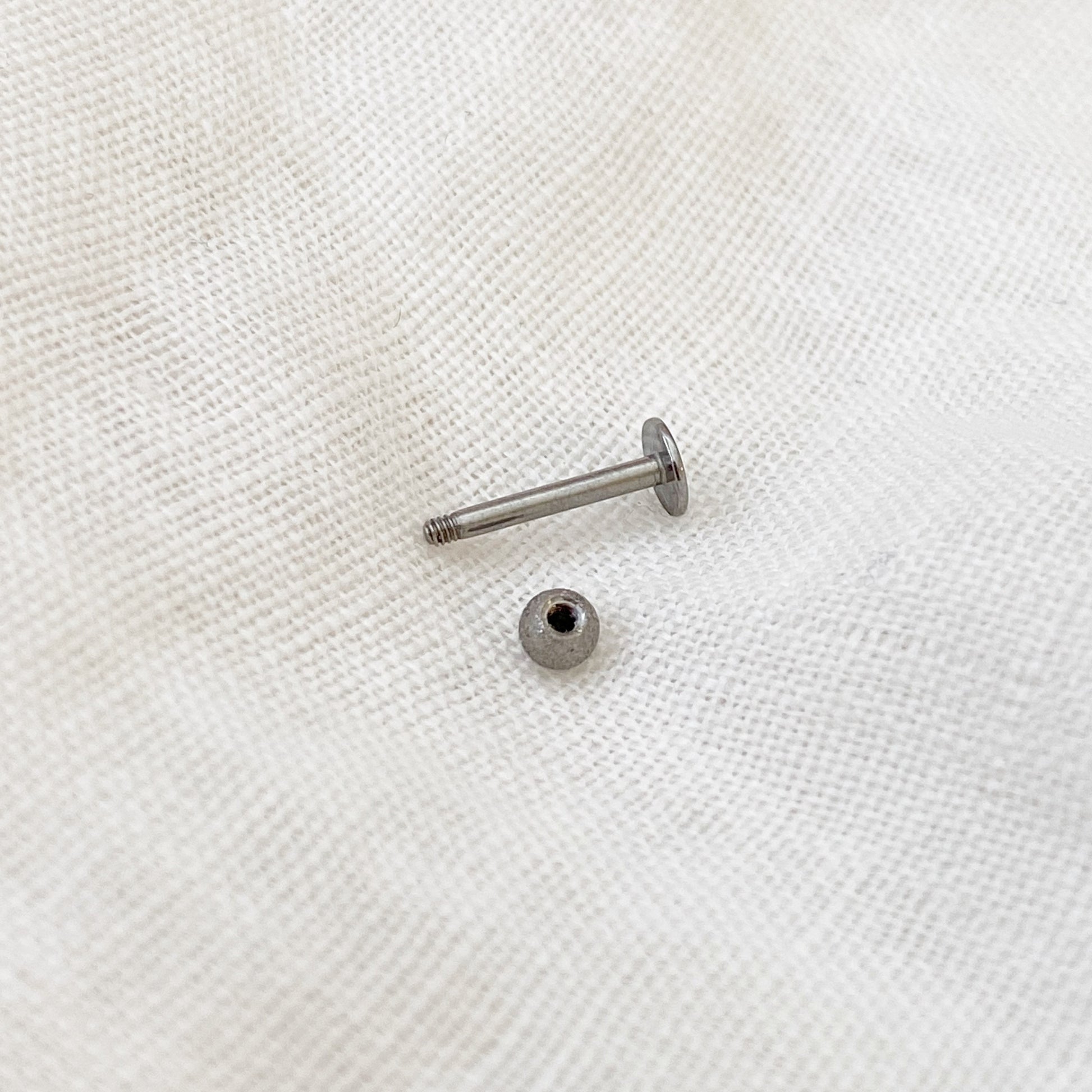 Brushed Ball Flat Back Earring - Silver - Blush & Co.