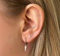 Mia Zirconia Stud Earrings - Silver - Blush & Co.