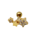 Galaxy of Stars Gold Barbell Earring - Blush & Co.