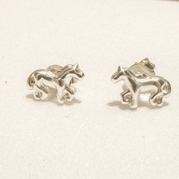 Rylie Tiny Silver Horse Lovers Ear Studs