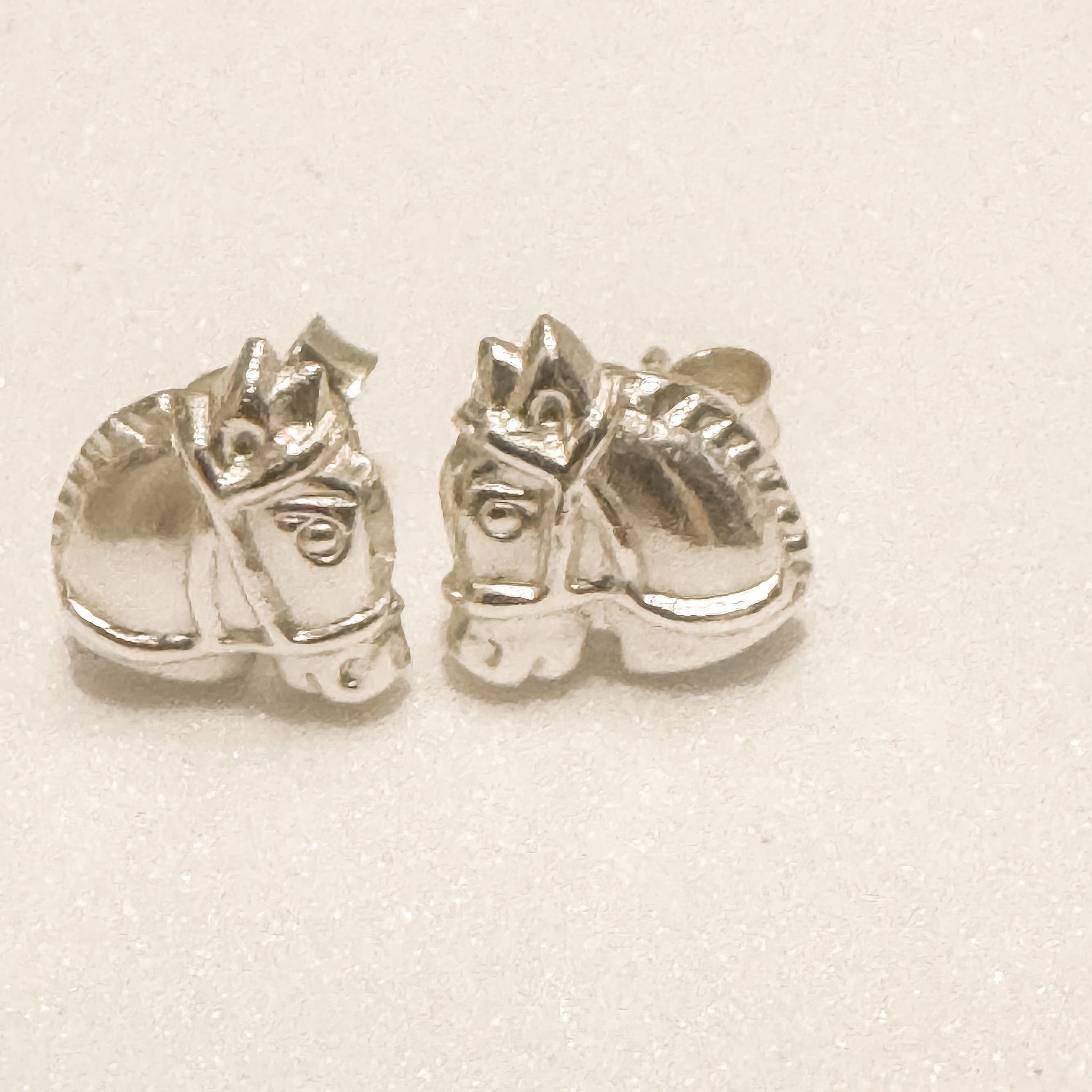 Rylie Tiny Silver Horse Head Ear Studs