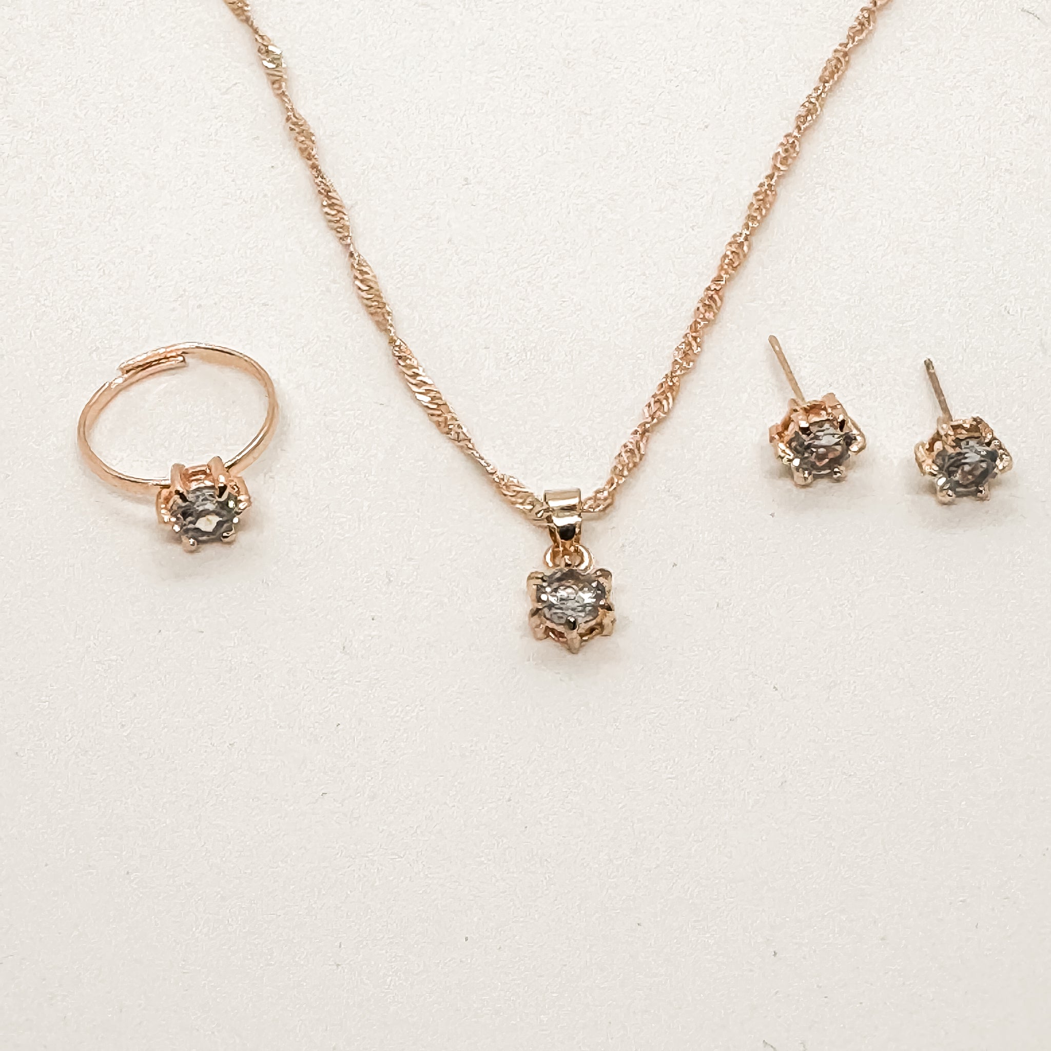 Genevieve Necklace with Rhinestone Pendant