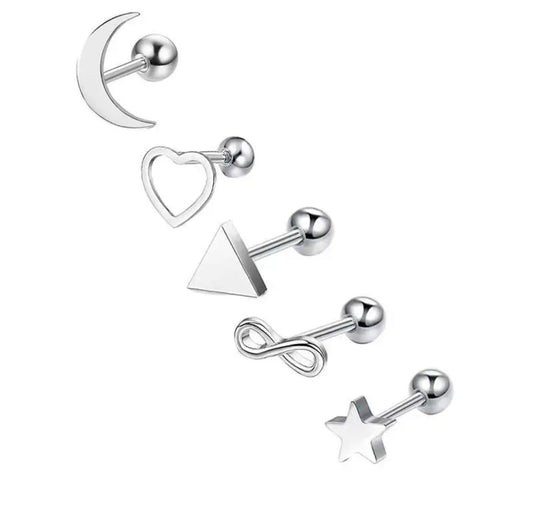 Cali Tiny Tragus Lobe Cartilage Helix Barbell Piercing Stud Earrings