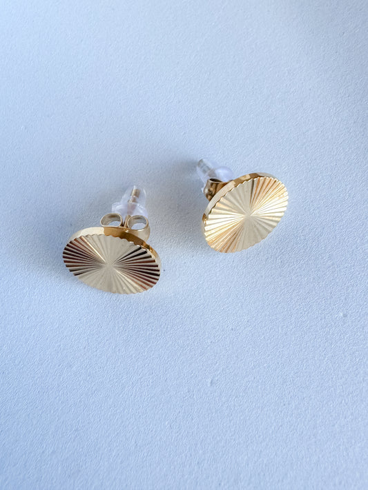 Soleil Sun Gold Stud Earrings