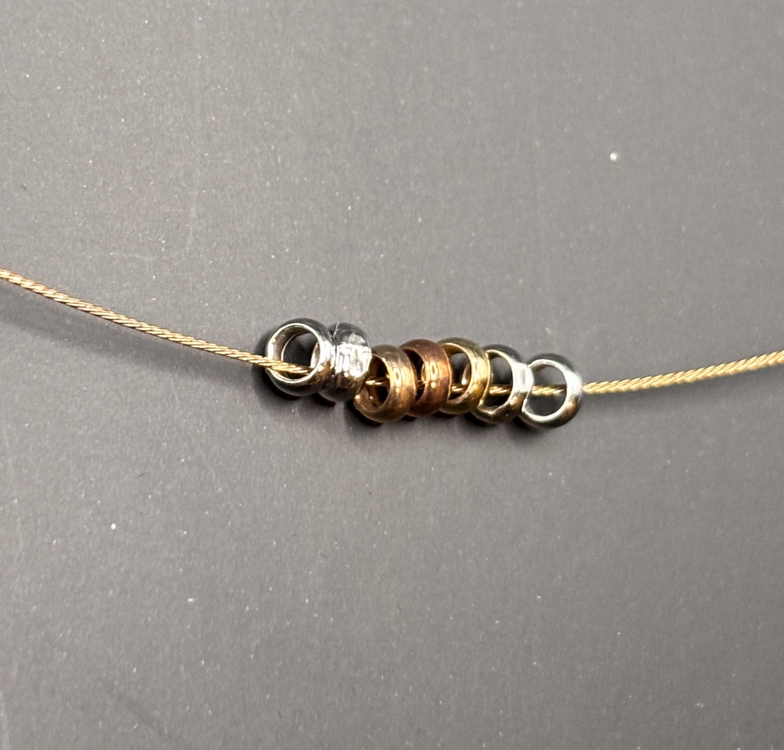 Vintage Lucky Seven Rings Necklace - 1980s Vintage Jewellery | Blush&Co.
