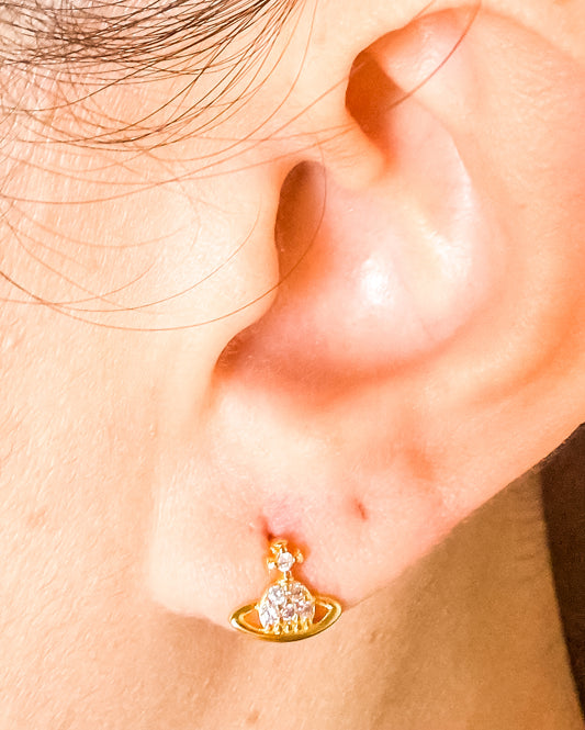 Viv Tiny Galaxy Gold Stud Earrings