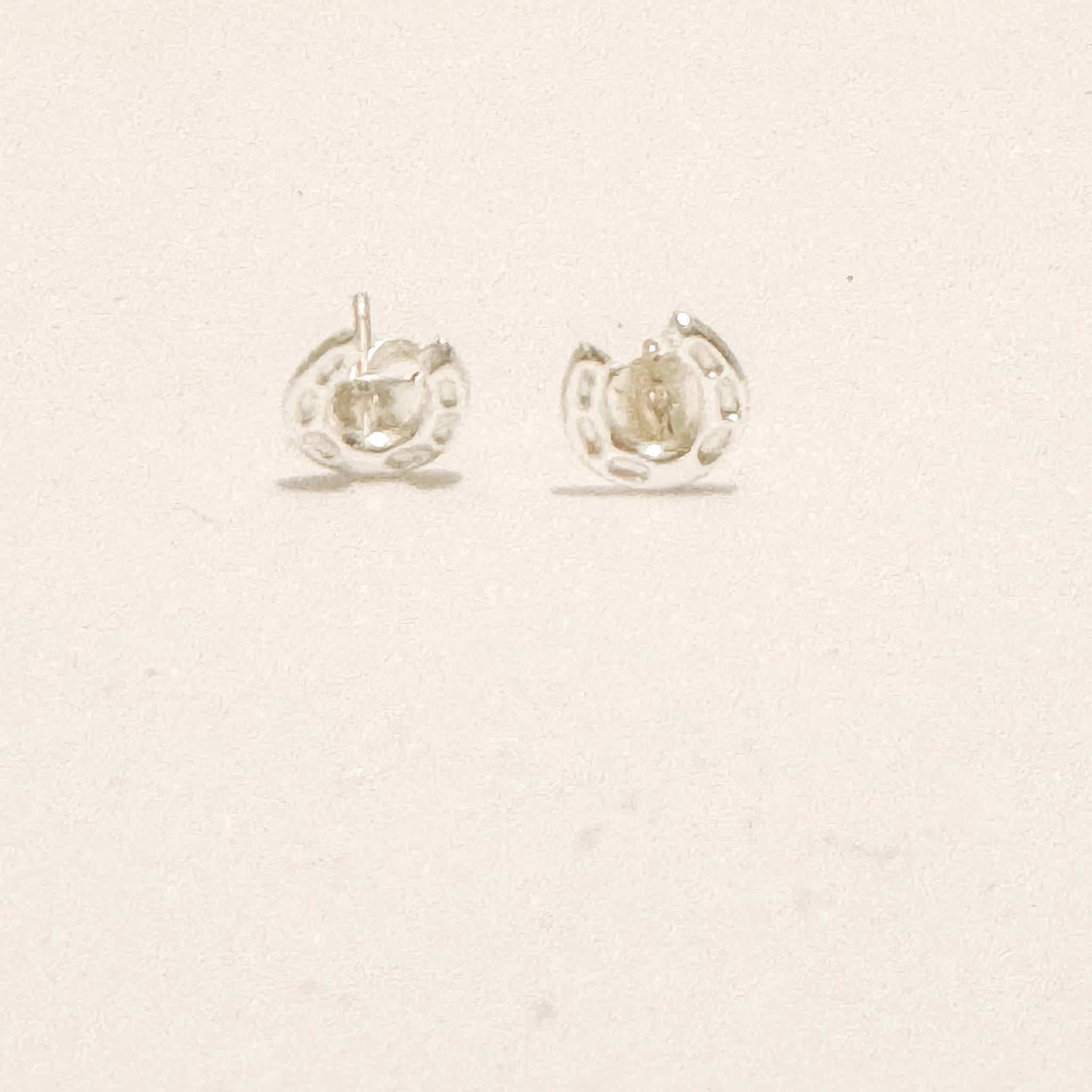 Rylie Tiny Silver Horse Shoe Ear Studs