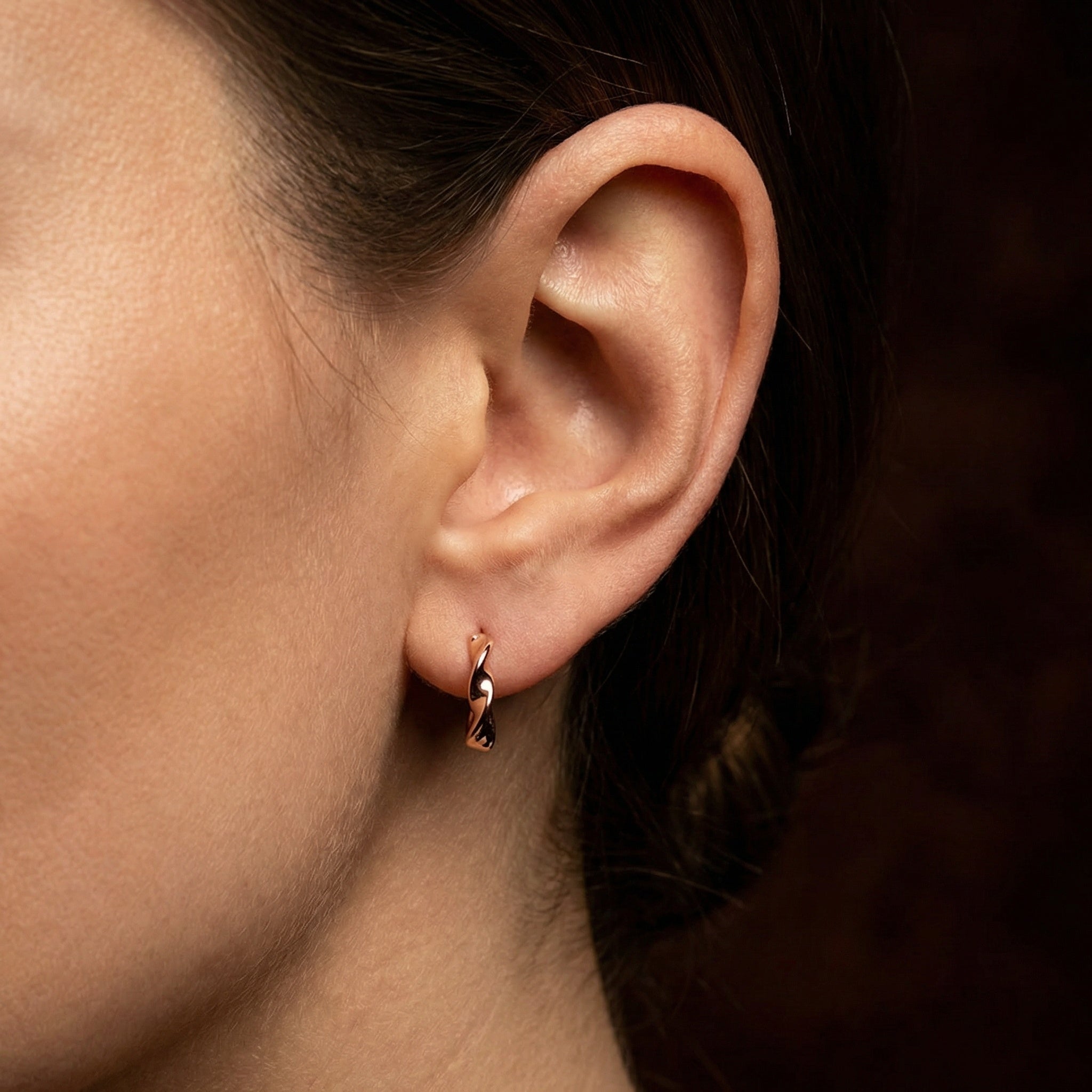 Ada Rose Gold Hoops – Classic Everyday Earrings | Blush & Co - Blush & Co. Rose Gold Jewellery Australia