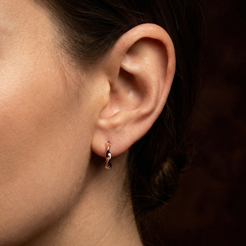 Ada Rose Gold Hoops – Classic Everyday Earrings | Blush & Co - Blush & Co. Rose Gold Jewellery Australia