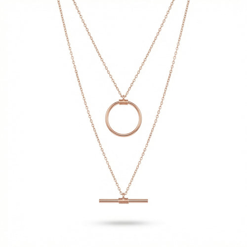 Amelia Layered Necklace – Multi-Chain Trend | Blush&Co. - Blush & Co. Rose Gold Jewellery Australia