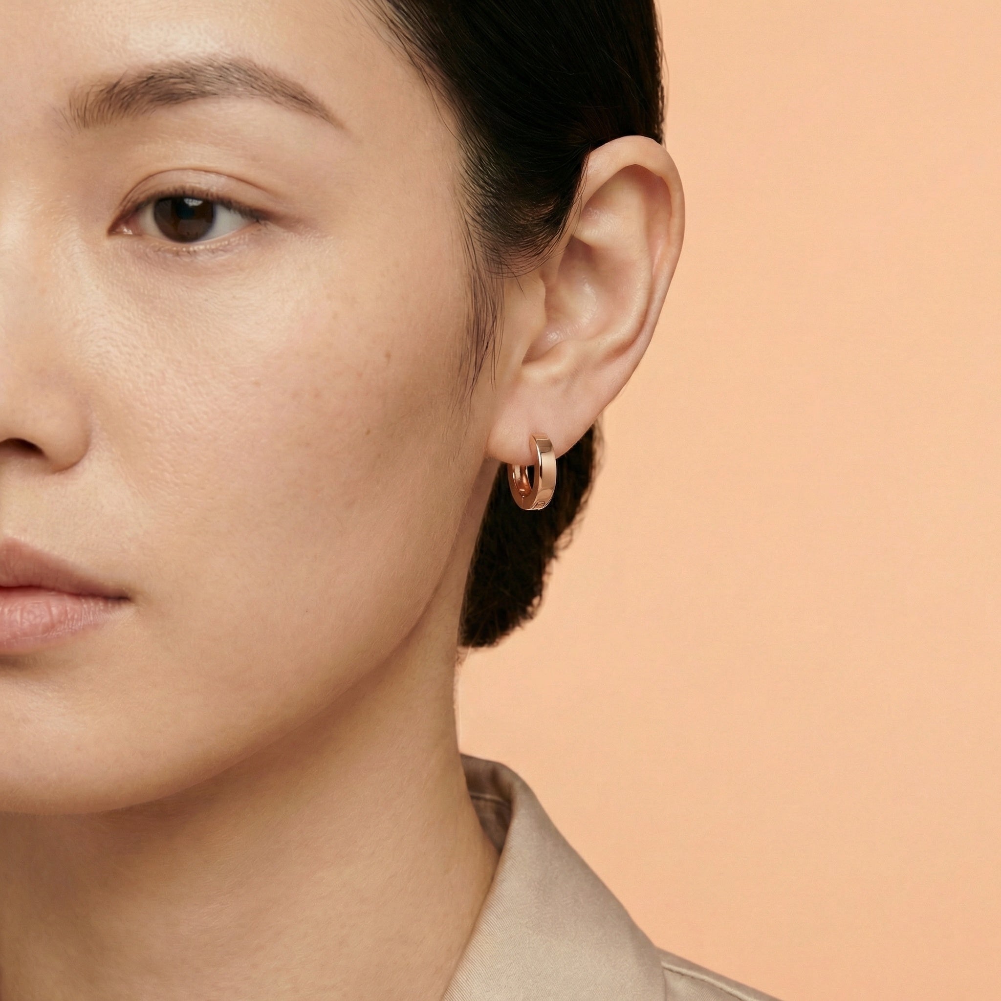 Ammiel Gold Hoop Earrings – Classic Everyday Hoops | Blush&Co. - Blush & Co. Rose Gold Jewellery Australia