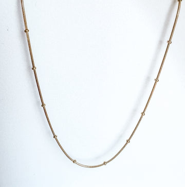 Maisie Ball Snake Chain Gold Necklace