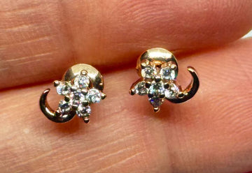 Sarah Moon and Star Rose Gold Earrings