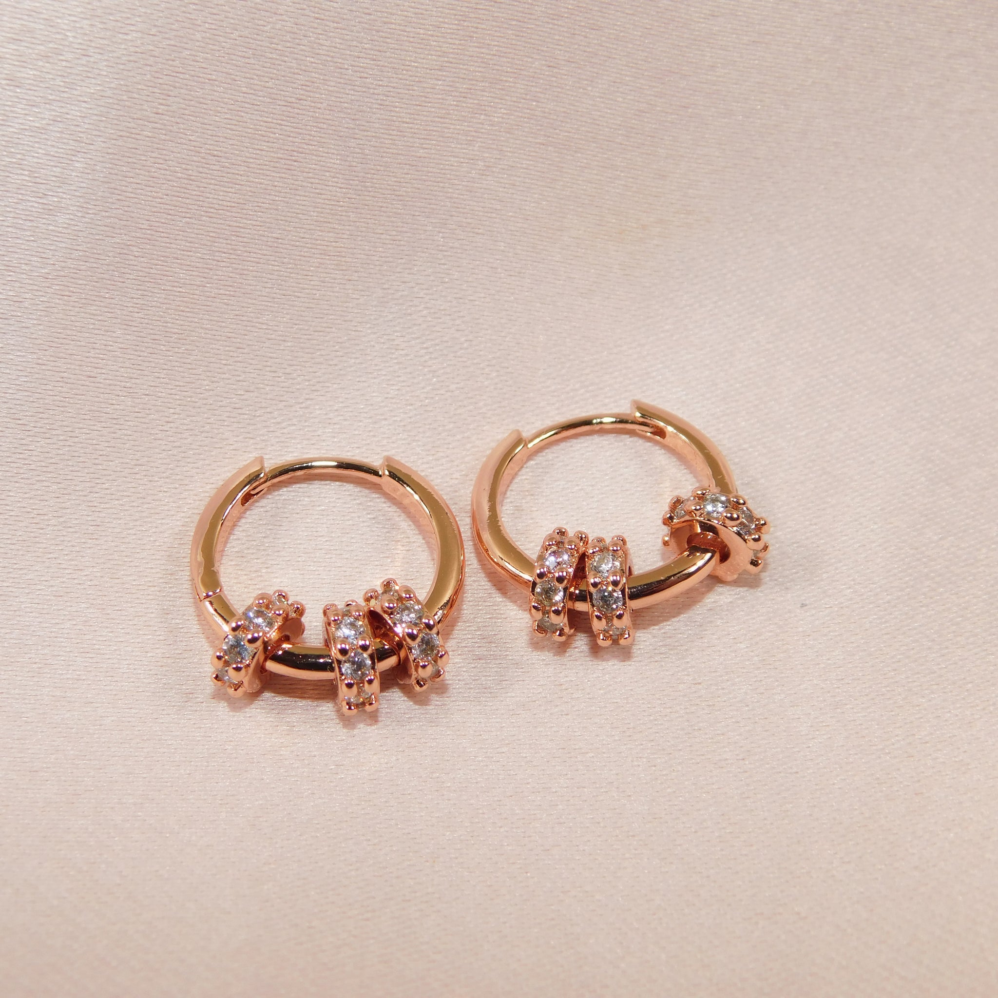 Lucy Hoop Rose Gold Earrings