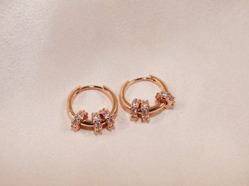 Lucy Hoop Rose Gold Earrings