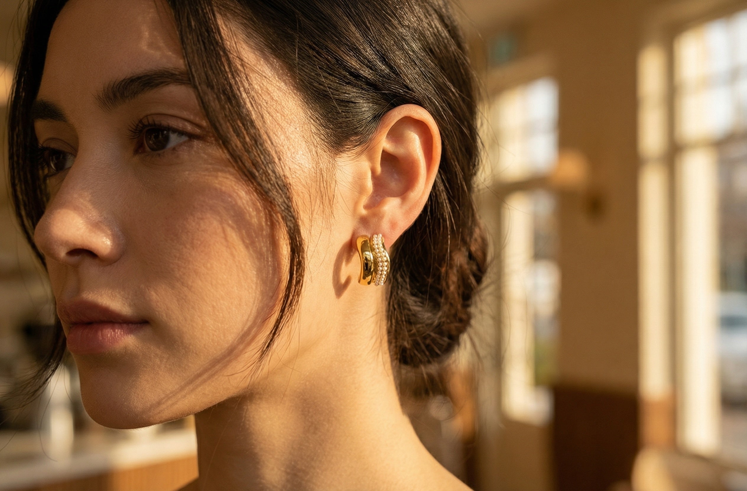 Wavy - Timeless Gold Earrings | Blush & Co. - Blush & Co. Rose Gold Jewellery Australia