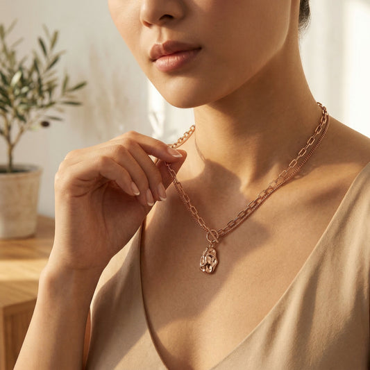 Estelle Rose Gold Necklace – Elegant Everyday Jewellery | Blush&Co. - Blush & Co. Rose Gold Jewellery Australia