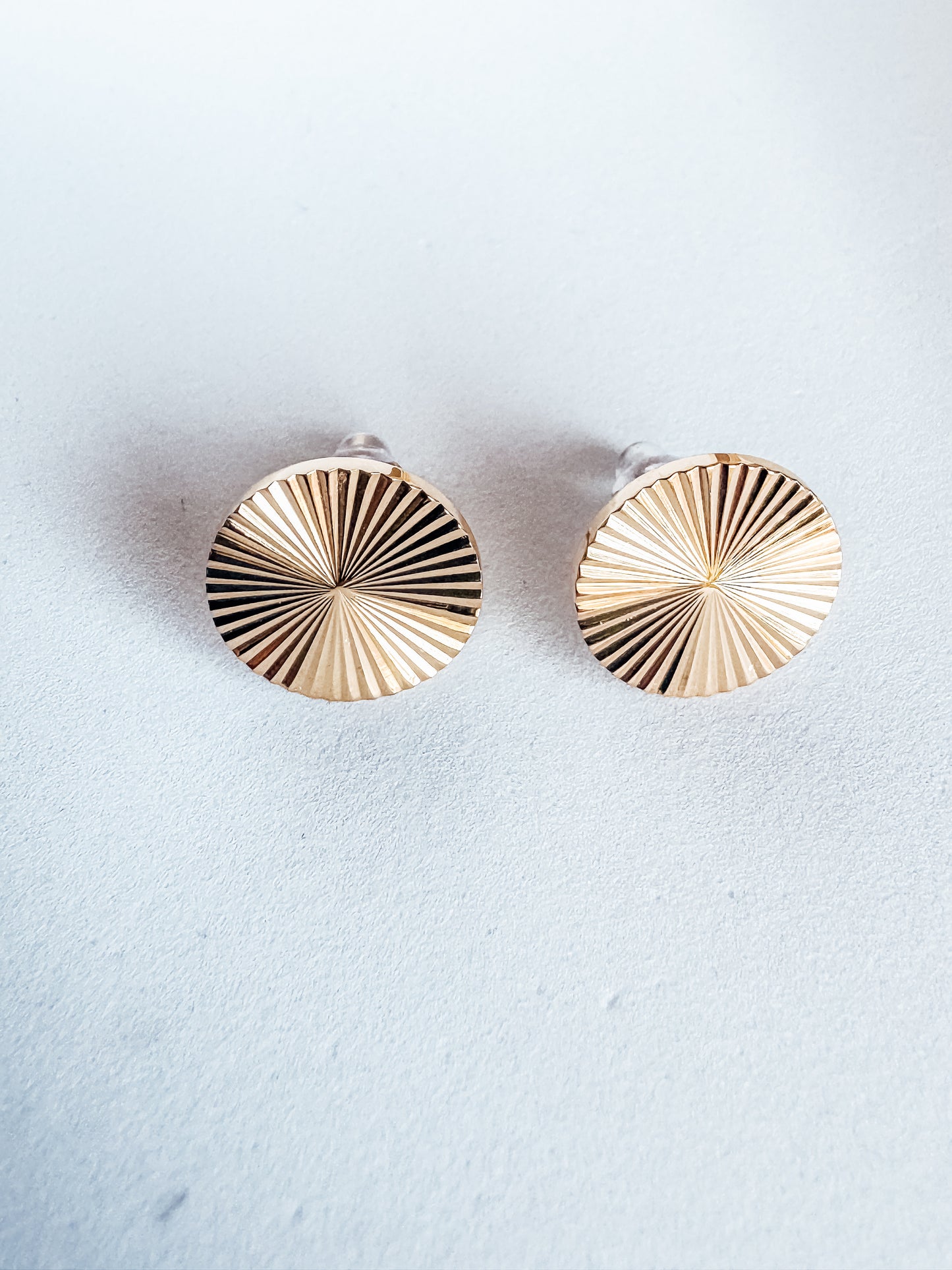 Soleil Sun Gold Stud Earrings