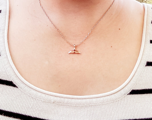 Marina Whale Rose Gold Necklace