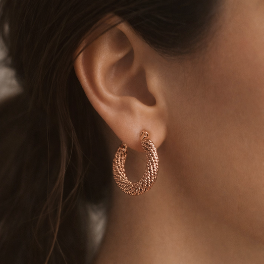 Gwen Hoops – Rose Gold Hoops | Blush & Co Jewellery - Blush & Co. Rose Gold Jewellery Australia