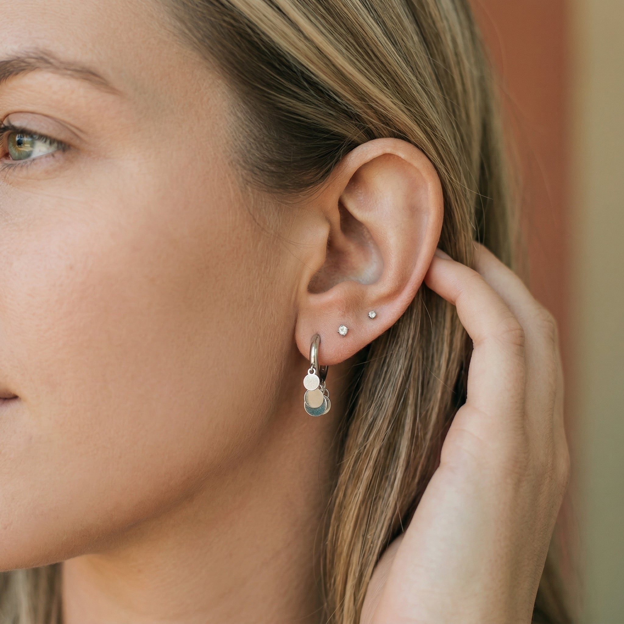 Harmony Sterling Silver Huggie Earrings | Blush&Co. - Blush & Co. Rose Gold Jewellery Australia