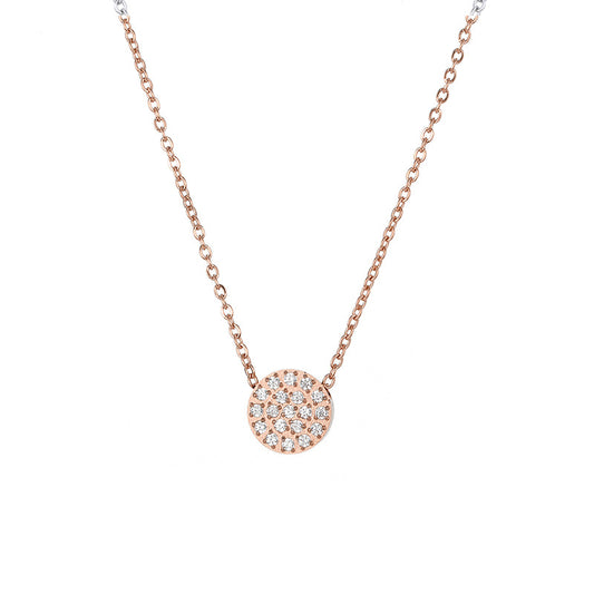 Madison Rose Gold Rhinestone Waterproof Necklace