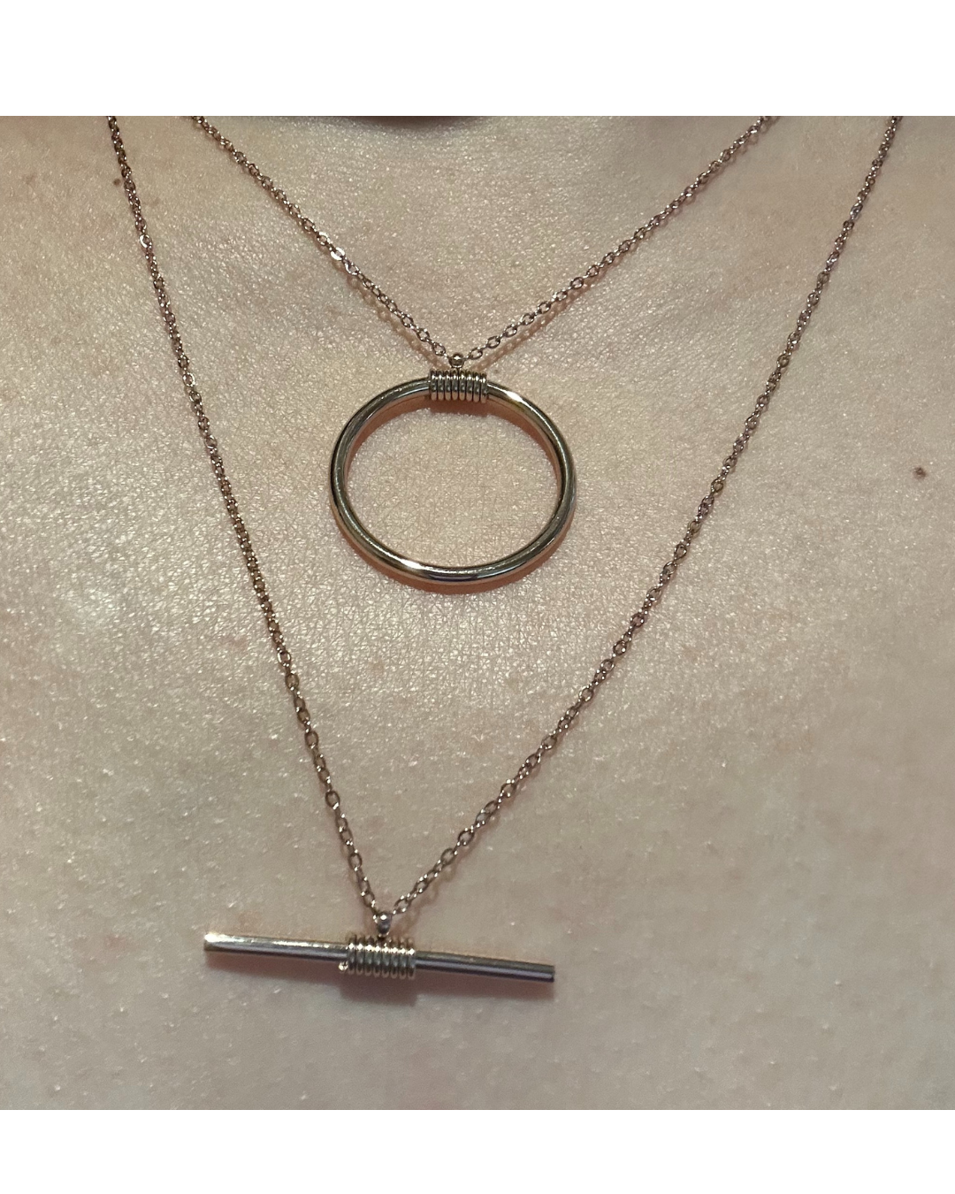 Amelia Layered Rose Gold Necklace