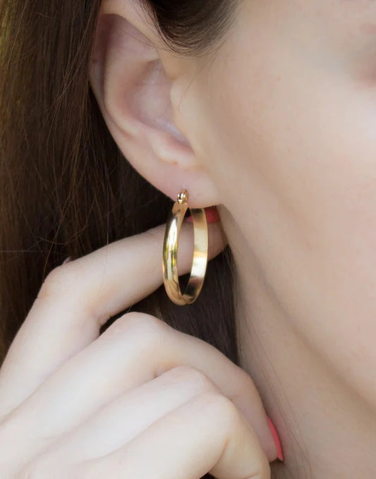 Ember Classic Rose Gold Hoop Earrings