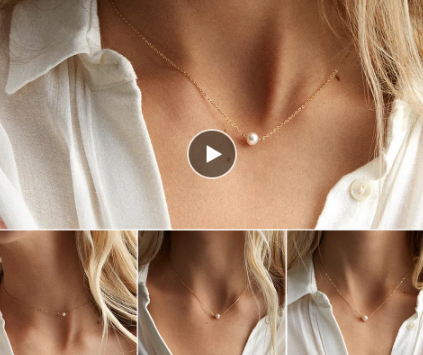 Jennifer Rose Gold Pearl Choker