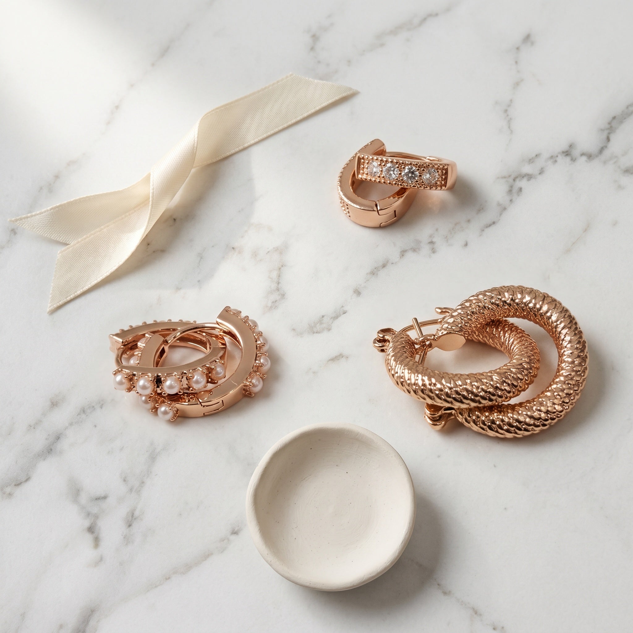 Gwendalyn - Paired Hoop sets | Blush&Co. - Blush & Co. Rose Gold Jewellery Australia