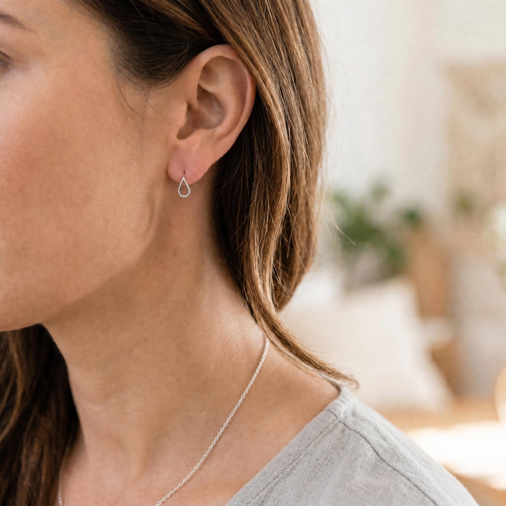Rain - Dainty Silver Studs | Blush&Co. - Blush & Co. Rose Gold Jewellery Australia
