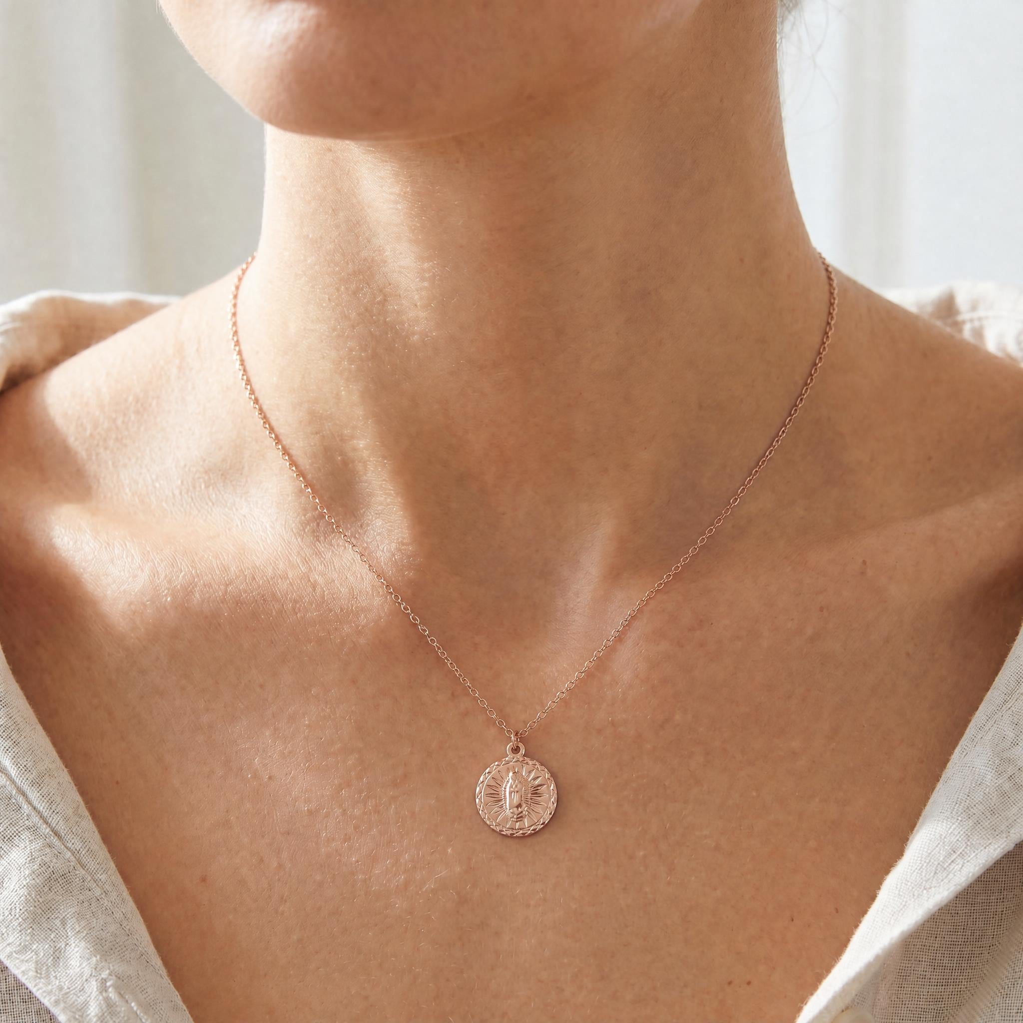 Tania Round Pendant Necklace – Rose Gold Style | Blush&Co. - Blush & Co. Rose Gold Jewellery Australia