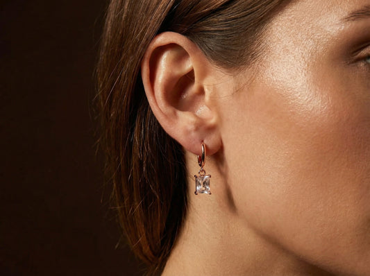 Cynthia Dangling Hoop Earrings – Elegant Statement | Blush&Co. - Blush & Co. Rose Gold Jewellery Australia