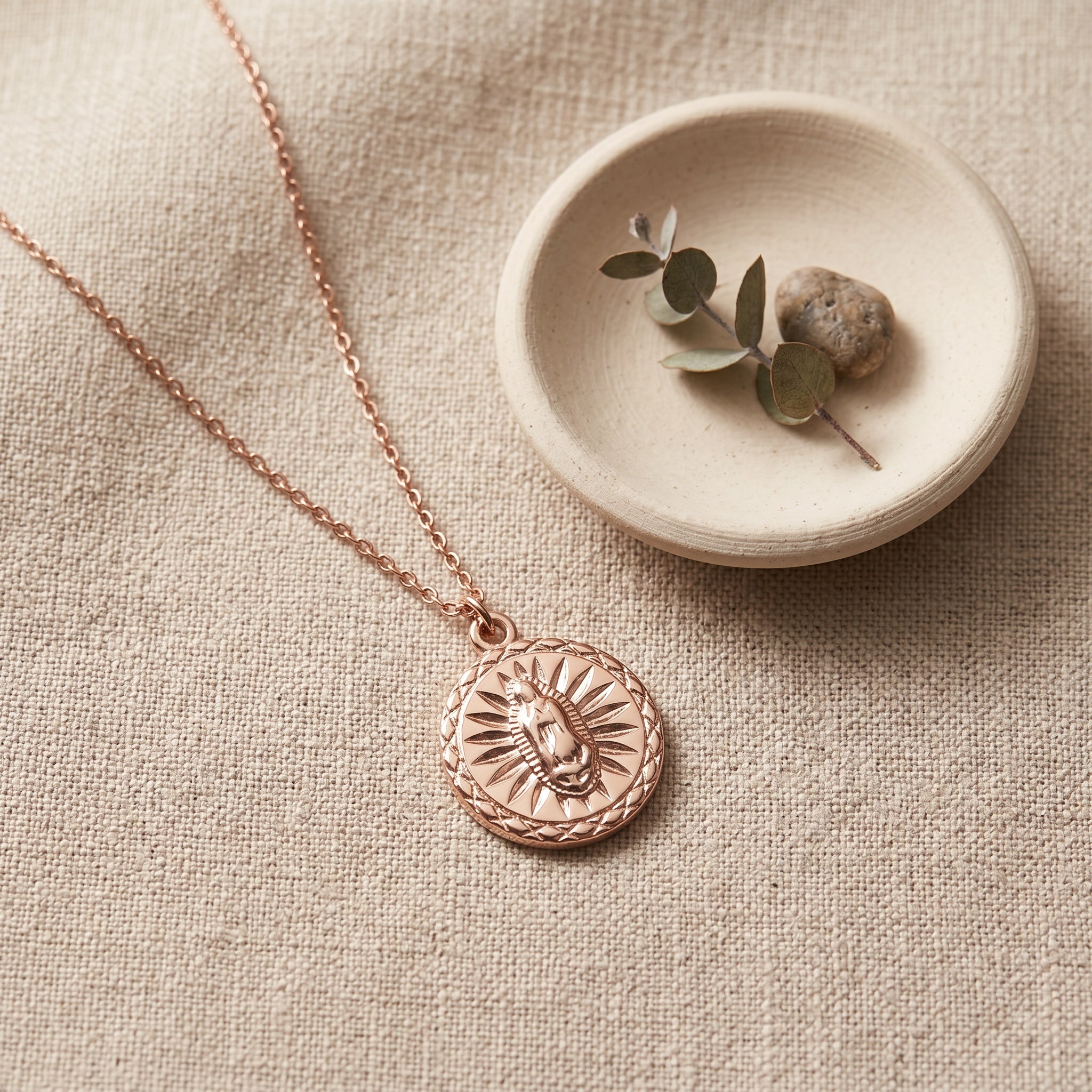 Tania Round Pendant Necklace – Rose Gold Style | Blush&Co. - Blush & Co. Rose Gold Jewellery Australia