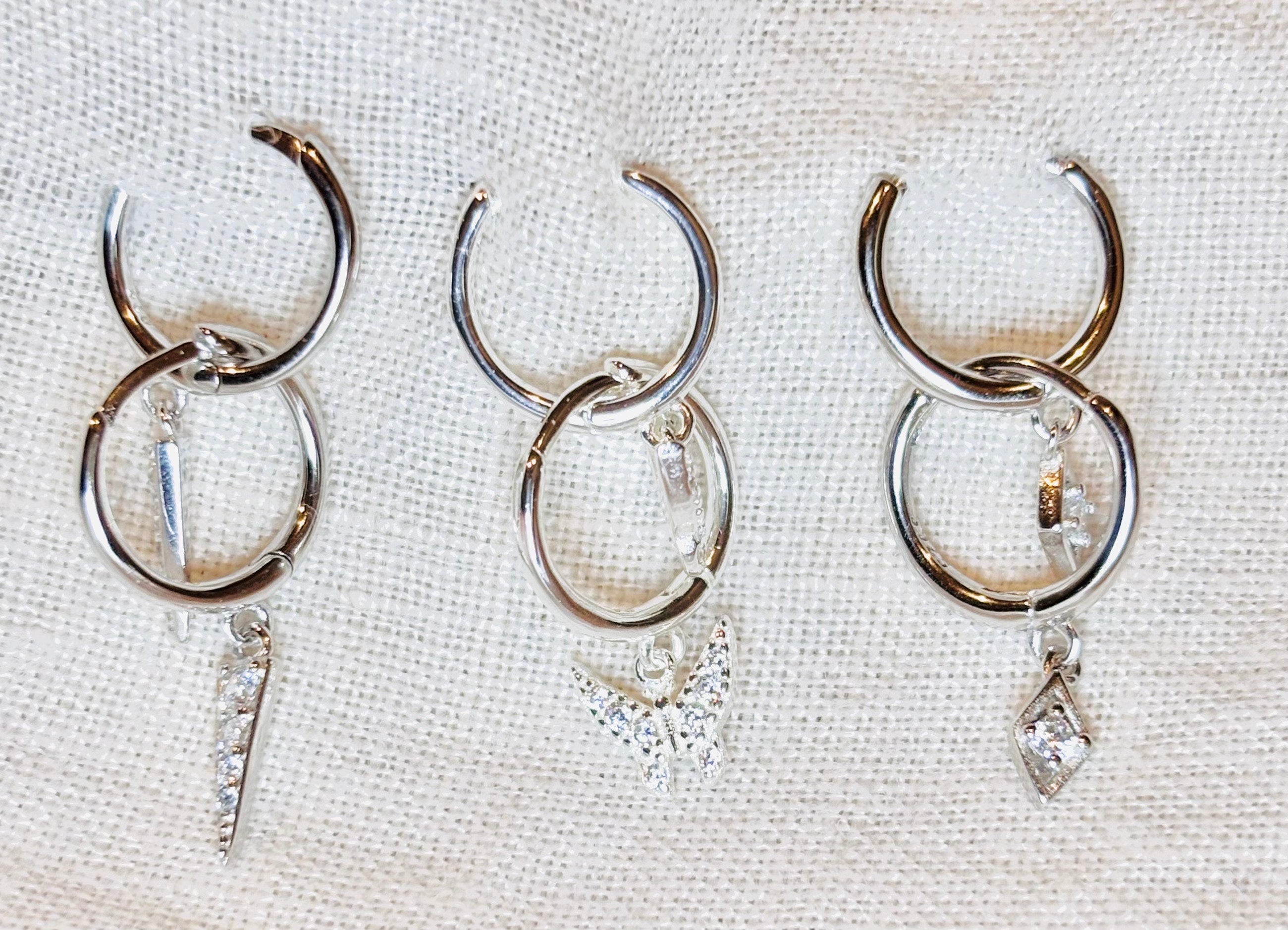 Silver Whispers- Shimmering Pendant Earrings | Blush&Co. - Blush & Co. Rose Gold Jewellery Australia