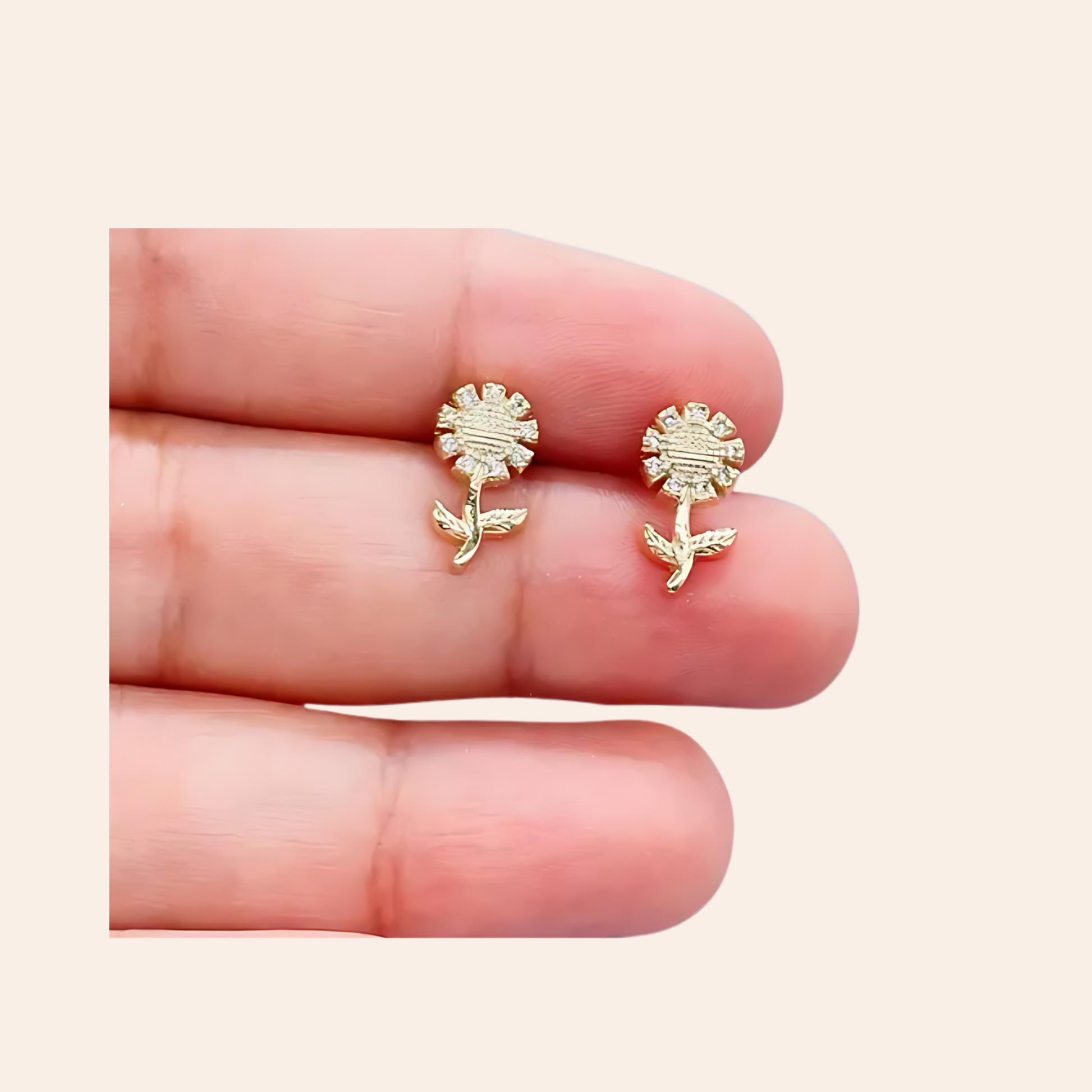 Sunflower Gold Filled Earrings – Dainty Floral Jewelry AU