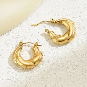 Piper Irregular Twist Hoop Earrings