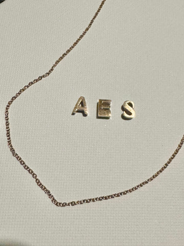 Melissa Initial Rose Gold Necklace
