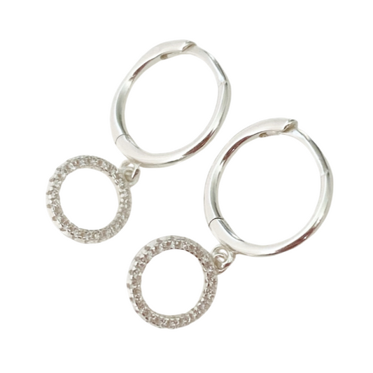 Valerie Silver Huggie Earrings - Blush & Co.