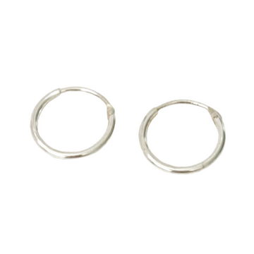 Silver Sleeper Hoops - Blush & Co.