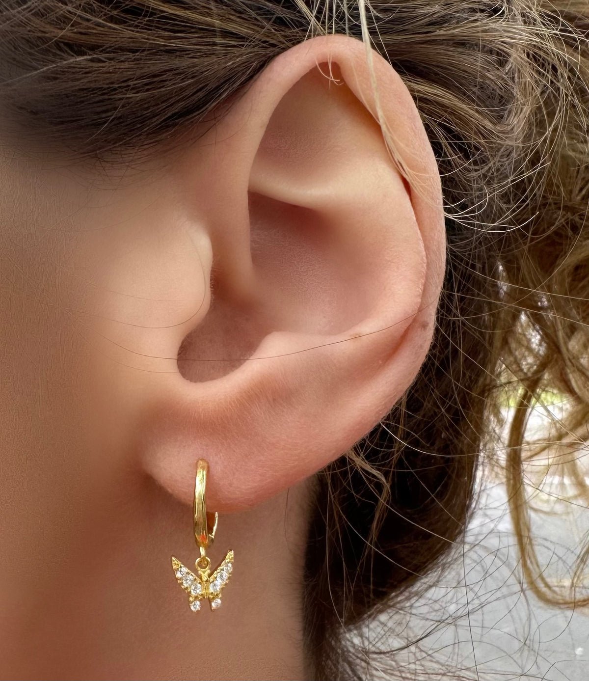 The Orange Butterfly Huggie Earrings ** PRE-ORDER ** - Blush & Co.