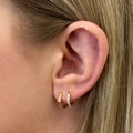 Geometric Gold Huggie Earrings - Blush & Co.